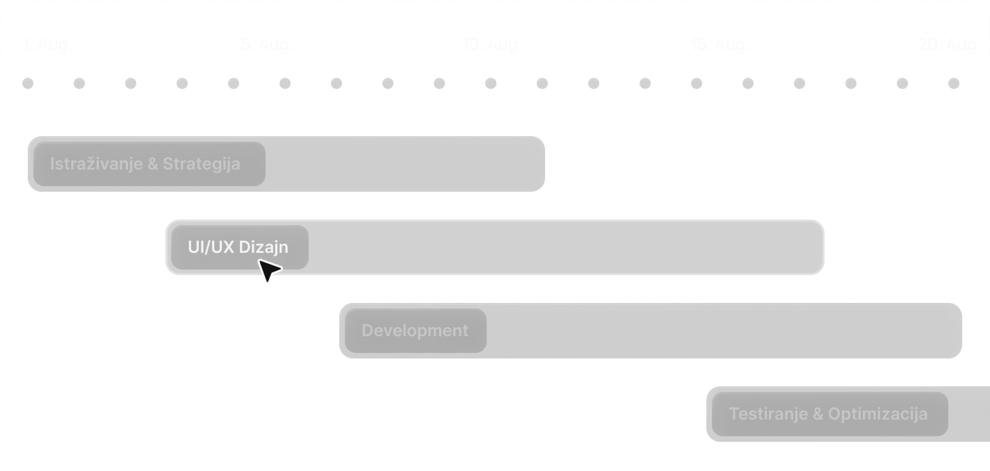 Grafika prikaza procesa i organizacije izrade projekta